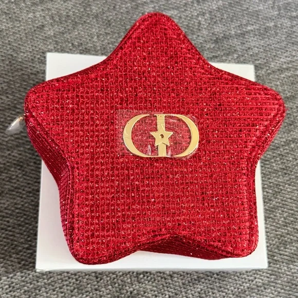 Dior Lunar New Year Red Star Makeup Bag Cosmetic Pouch Mini New Authentic - Picture 11 of 17